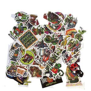 Rat Fink Style Hot Rod Vinyl Sticker Pack 60+ Stickers